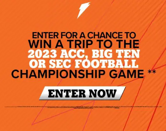 Gatorade Fuel Tomorrow College Football Instant Win Game & Sweepstakes - Win A Trip To The ACC, Big Ten Or SEC Football Championship Game