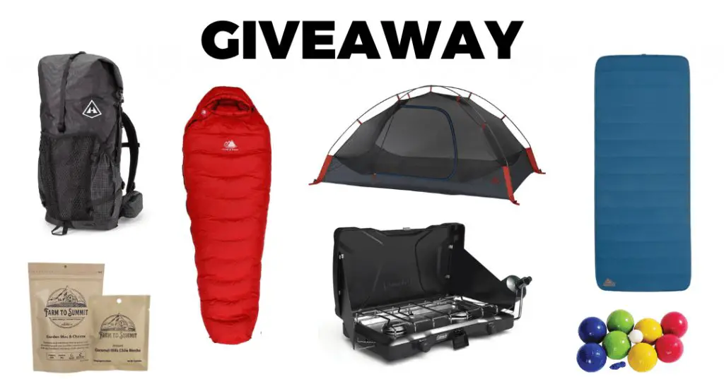 Ultimate Camping Giveaway Win A 900 Backpacking & Camping Gear