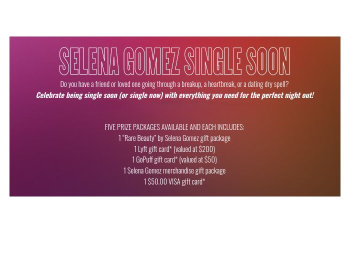 Geffen Records Single Soon Sweepstakes - Win Gift Cards, Merch And More (5 Winners)