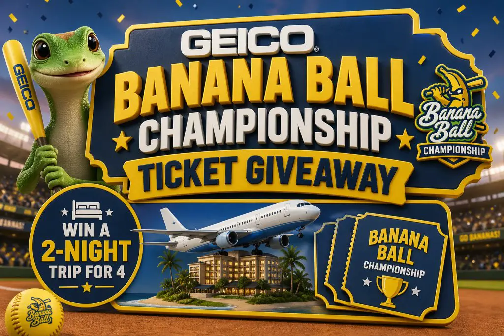 Geico Banana Ball Championship Ticket Giveaway – Win A Trip For 4 To The Banana Ball Championship
