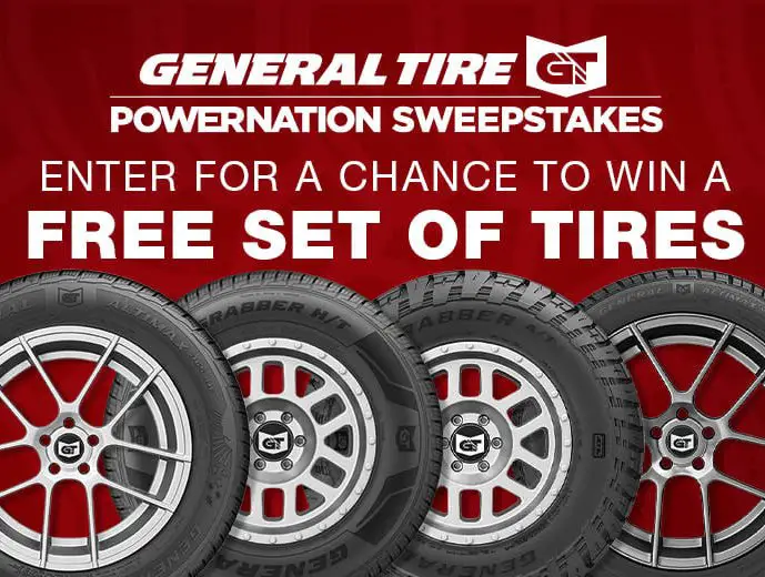 General Tire PowerNation Fall 2025 Sweepstakes - Win 4 Tires Worth $1,000