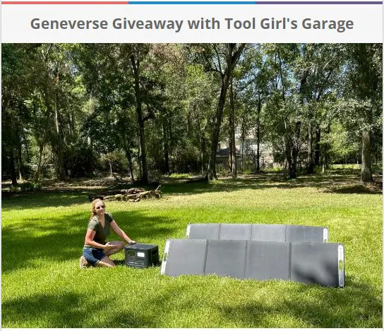 Geneverse Giveaway With Tool Girl's Garage - Win HomePower 2 Pro + 2 SP2 Solar Panels