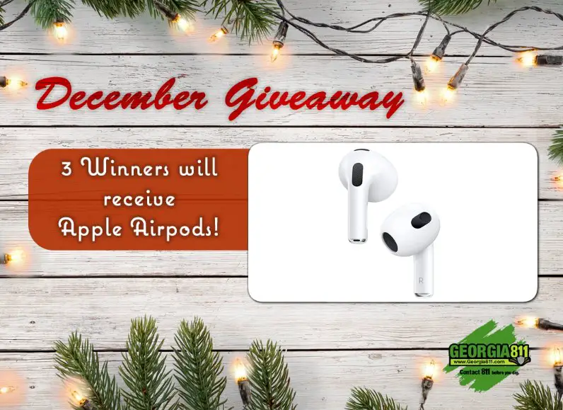 Georgia 811 December Apple AirPods Giveaway {3 Winners}