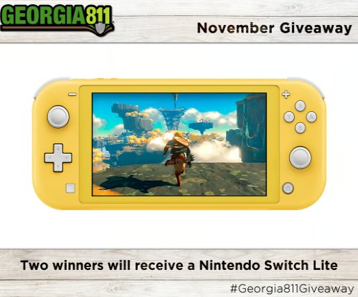 Georgia 811 November 2025 Nintendo Switch Lite Giveaway - Win a Nintendo Switch Lite (2 Winners)