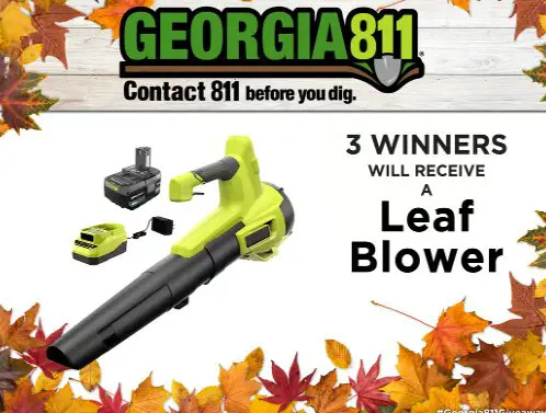 Georgia 811: September 2025 Giveaway - Battery-powered Leaf Blowers; 3 Winners
