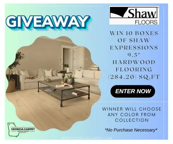 Georgia Carpet Giveaway - Win 10 Boxes Of Shaw Expressions 9 1/2" Hardwood