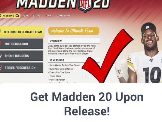 Get Madden 20 Upon Release! (FREE)