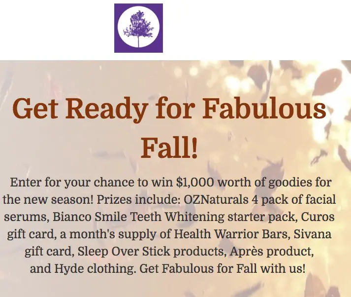 Get Ready For Fabulous Fall! Sweepstakes