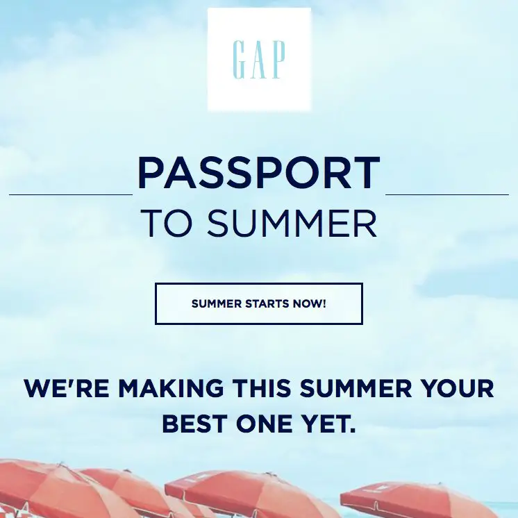 Get Ready to Head Out in the GAP Passort to Summer Social Media Sweepstakes 2016!