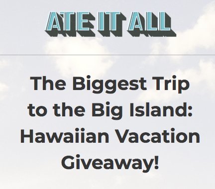 Getaway To Hawaii Sweepstakes