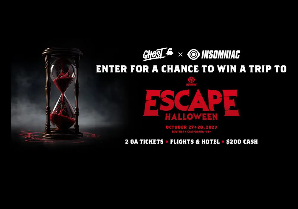 Ghost Energy Escape Halloween Music Festival - Win A Trip For Two To Escape Halloween In California And More