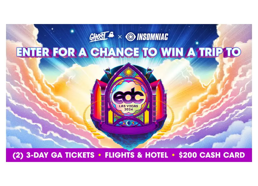GHOST Energy X Las Vegas Festival Sweepstakes - Win A Trip For 2 To EDC Las Vegas