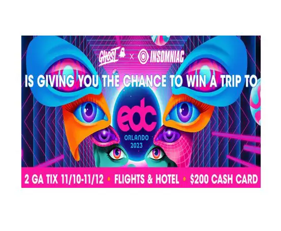 GHOST Energy x Orlando Festival Sweepstakes - Win A Trip To EDC Orlando 2023
