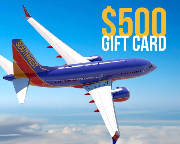Giveaway Alert: $500 Southwest Airlines Gift Card