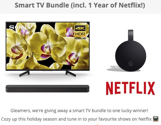 Gleam's Smart TV Bundle Giveaway
