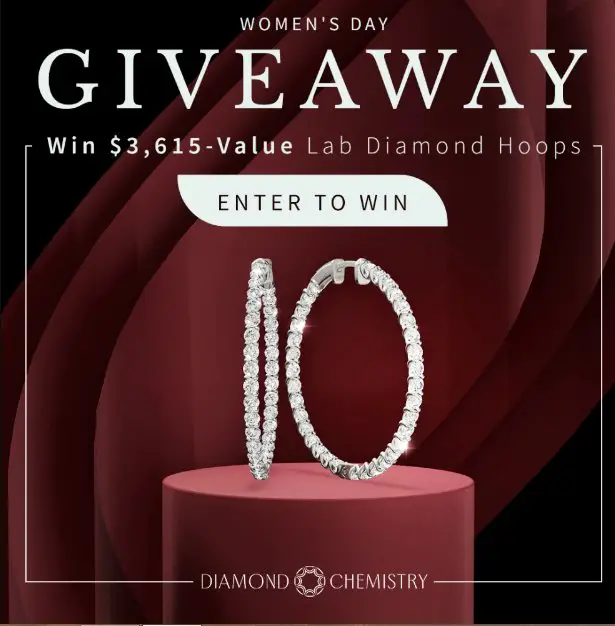 Gliimps Fashion Women’s Day Giveaway - Win $3,615 Diamond Hoop Earrings