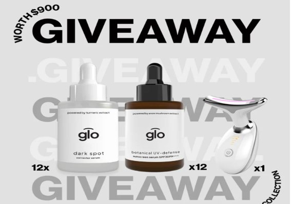Glo Labs Exclusive Giveaway - Win Free Skincare Products For A Year