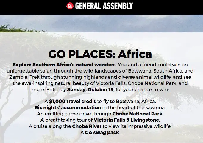 Go Places Sweepstakes