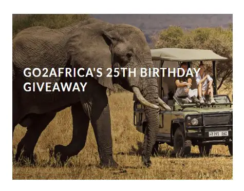 Go2Africa 25th Birthday Giveaway - Win A $25,000 Luxury Safari For 2 To South Africa