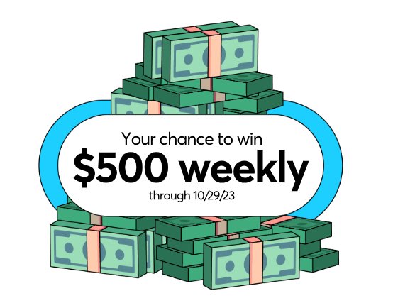 GO2bank $50,000 Win the Week Sweepstakes - $500 Cash, 100 Winners