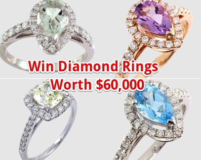 Golbale Gemstone Center Jewelry Giveaway - Win 3.72 Fancy Green Diamonds Rings Worth $60,000