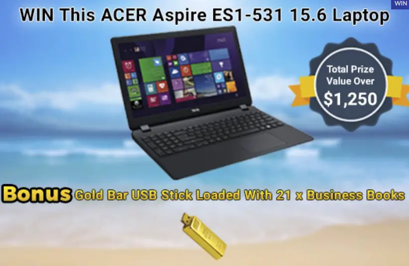 Gold USB Stick and Laptop for Back to School!