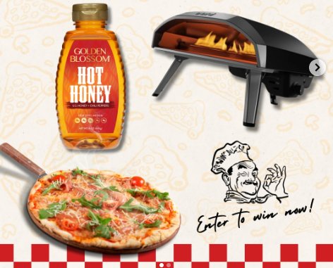 Golden Blossom Honey Better Then Delivery Giveaway - Ooni Pizza Oven, Pizza Kit & Honey Up for Grabs