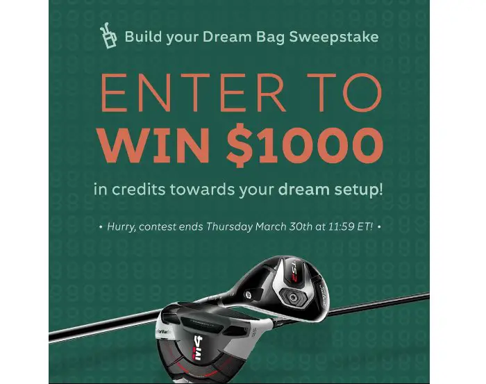 Golf Avenue Build Your Dream Bag Sweepstakes - Win A $1,000 Golf Avenue Store Credit