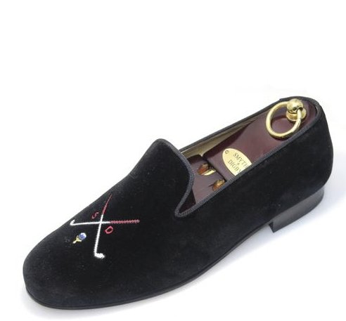 Golf Motif Embroidered Luxury Velvet Loafers Giveaway!