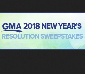 Good Morning America’s '2018 New Year's Resolution' Sweepstakes