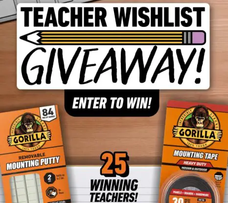 Gorilla Teacher Wishlist Giveaway - Win a $200 VISA Gift Card (Teachers Only)