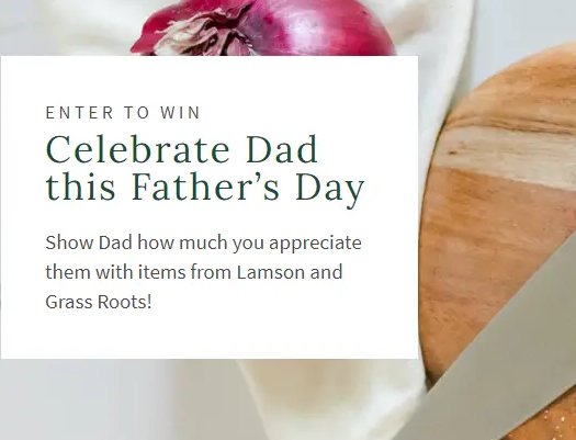 Grass Roots Farmers’ Cooperative Father’s Day Giveaway – Win A $200 Grass Roots Gift Card & A Set Of Knives