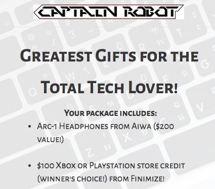 Greatest Gifts For The Total Tech Lover Sweepstakes