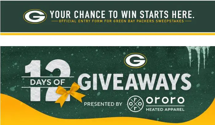Green Bay Packers 12 Days Of Giveaways – 12 Winners, Daily Prizes