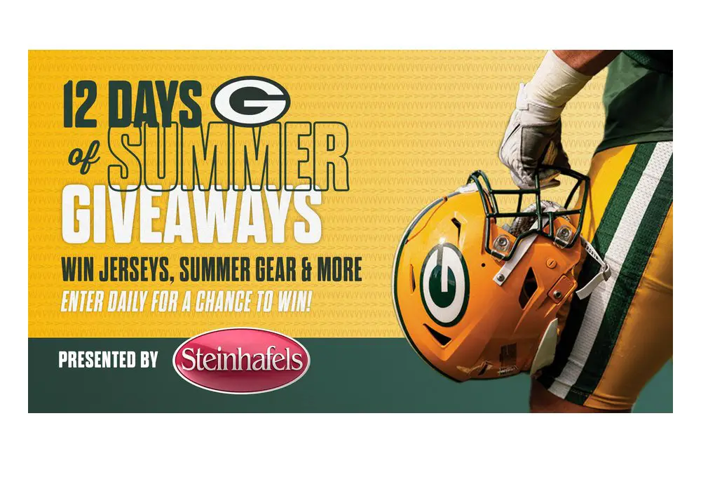 Green Bay Packers 12 Days of Summer Giveaway - Win Merch, Gift Cards & More (12 Winners)