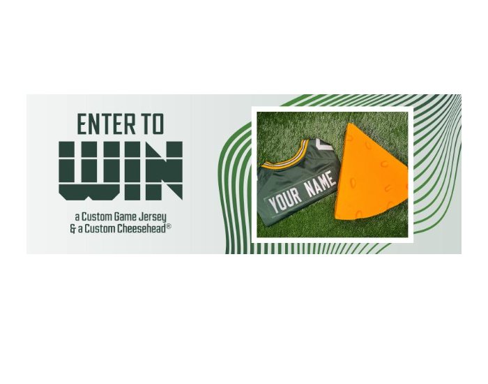 Green Bay Packers 2025 Thank You Fans Sweepstakes - Win A Custom Cheesehead & Game Jersey