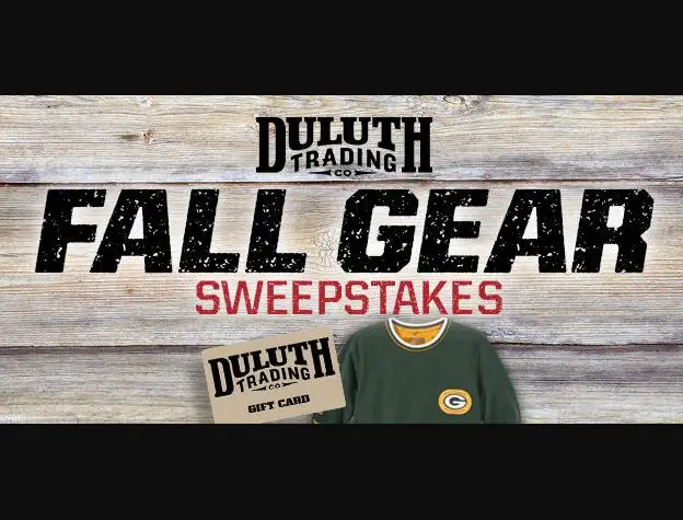 Green Bay Packers Duluth Trading Co Fall Gear Sweepstakes - Win A Sweatshirt + $500 Gift Card