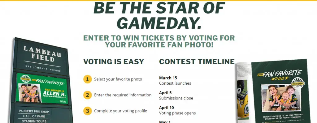 Green Bay Packers Everywhere Fan Favorite Photo Contest - Win A Trip For 2 To A Game, Your Photo Featured On GameDay & More