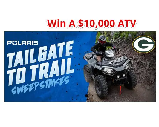 Green Bay Packers Polaris Tailgate To Trail Sweepstakes – Win A 2024 Polaris Sportsman 570 Premium ATV