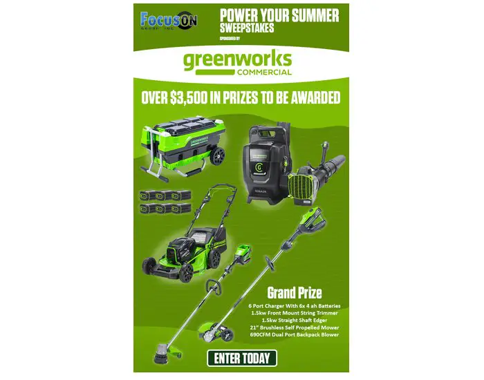 Greenworks Power Your Summer Sweepstakes - Win A Mower, Trimmer, Blower & More