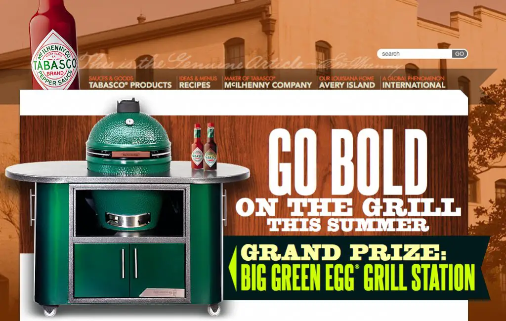 2 for 1 Grill with Tabasco Sweepstakes/Contest!