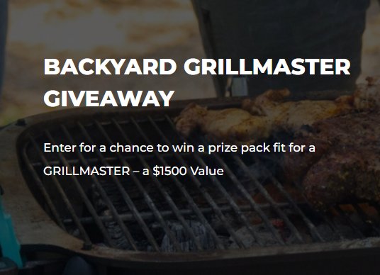 GrillGrate Backyard GrillMaster Sweepstakes - Win A $1,500 Grilling Package