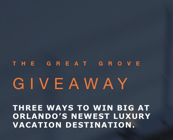 The Grove Resort & Spa Getaway (Near Disney)