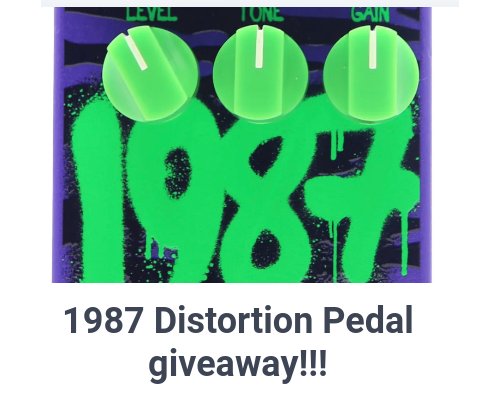 Guitar By Emily Giveaway - Win A 1987 Distortion Pedal