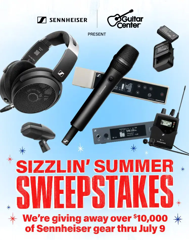 Guitar Center Ultimate Sennheiser Gear Sweepstakes – Win Microphones, In-Ear Monitors, Studio Headphones & More (2 Winners)