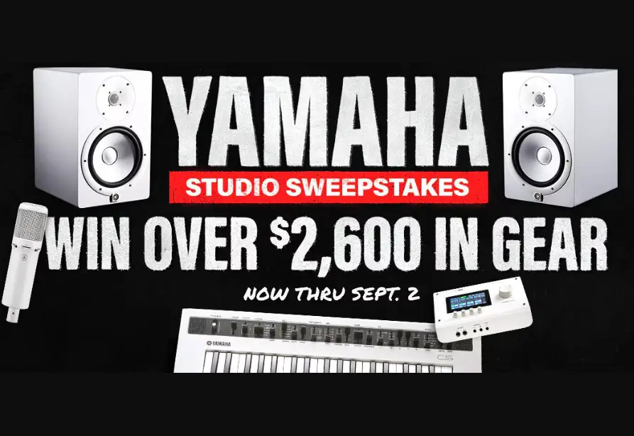 Guitar Centre Yamaha Recording Sweepstakes - Mini Keyboard, Audio/Video Interface, Studio Monitors & More