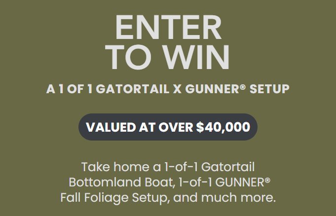 GUNNER Gatortail Boat Giveaway - Win a Boat, a Dog Kennel, & More