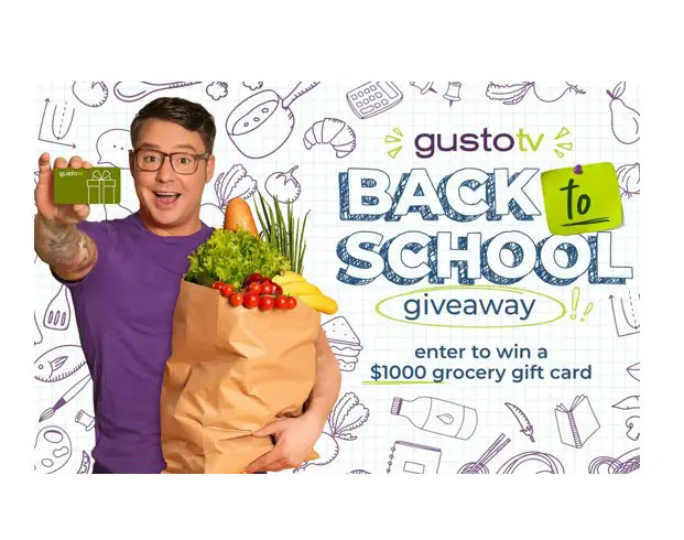 Gusto TV’s Back To School Sweepstakes - Win a $1,000 Gift Card for Back to School Shopping