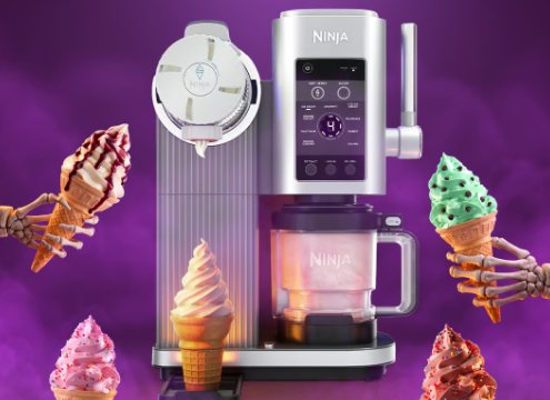 GustoTV Ninja CREAMi Swirl Halloween Giveaway - Win a Ninja CREAMi Swirl ice cream machine.
