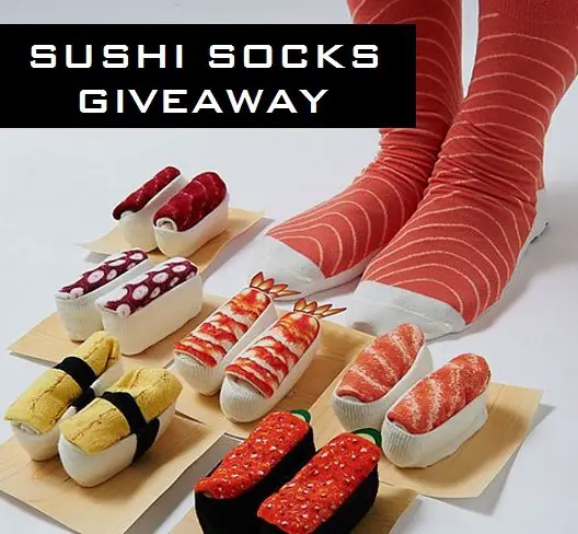 Haa! A Fun Sushi Socks Giveaway!